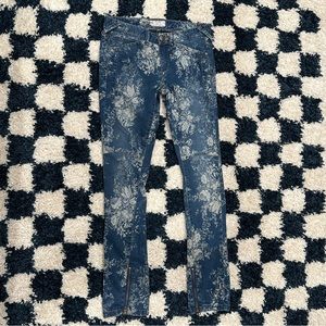 Free People Floral Moto Jeans Size 27